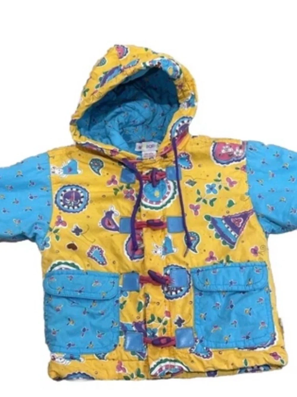 VTG 90’s Gymboree Girls/Toddler X-Small Goldilocks Jacket Zip up/Toggle-Rainbow